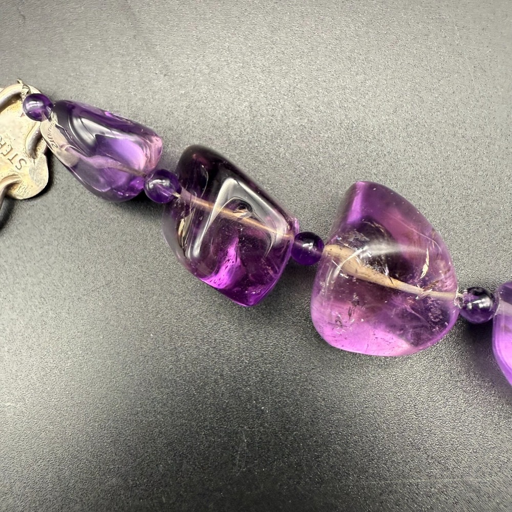 Stephen Dweck Signed‎ Ametrine Nugget Necklace | Sterling Silver Clasp | Artisan - Picture 11 of 12